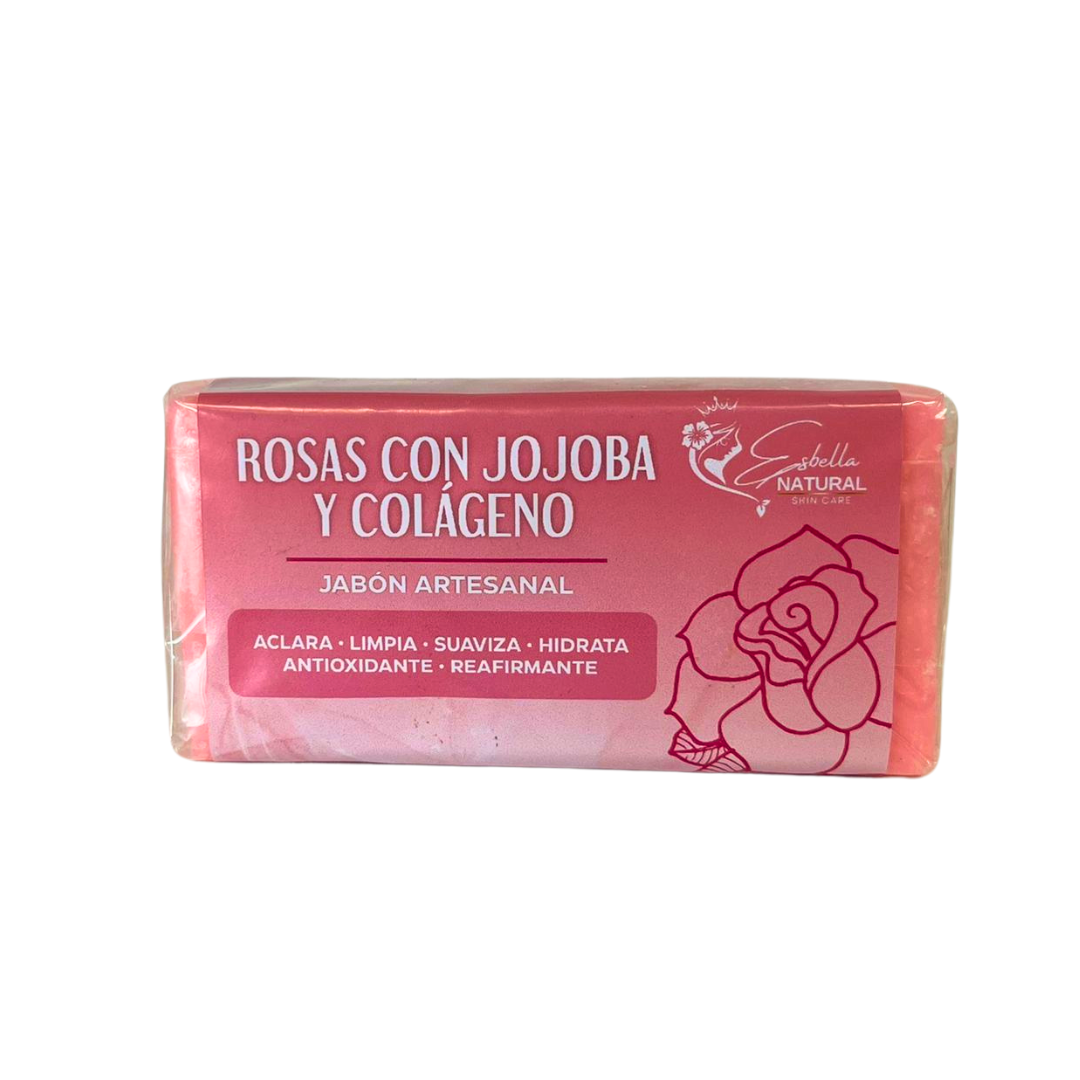 Mayoreo Jabón Rosas con jojoba y colágeno